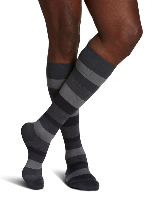 Men's Microfiber Patterns Knee High 20-30 mmHg