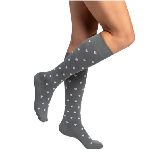 Women's Microfiber Patterns Knee High 20-30 mmHg