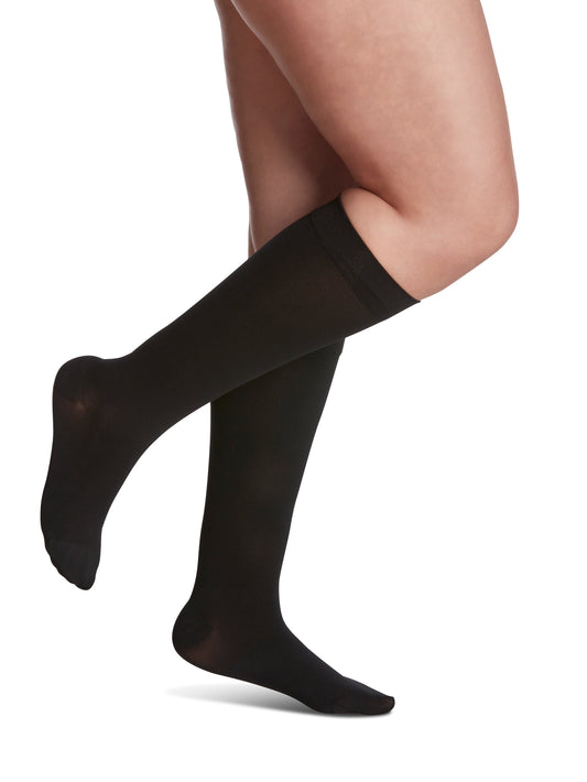 Sigvaris Soft Opaque Knee High with Grip Top