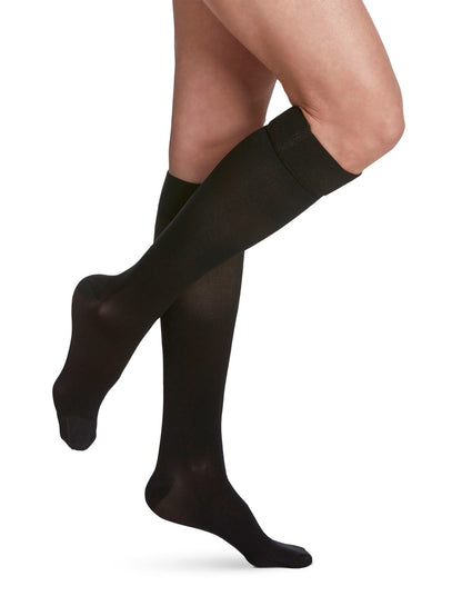 Soft Opaque Knee High with Grip-Top (silicone dotted grip-top) 20-30 mmHg