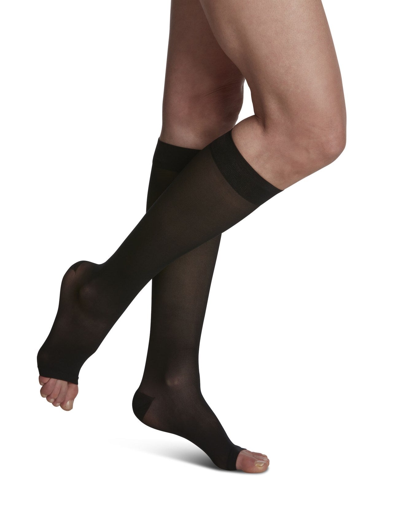 Sigvaris Sheer Open Toe Knee High