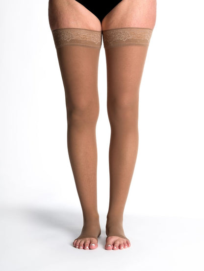 Sigvaris Sheer Open Toe Thigh High • 780 series