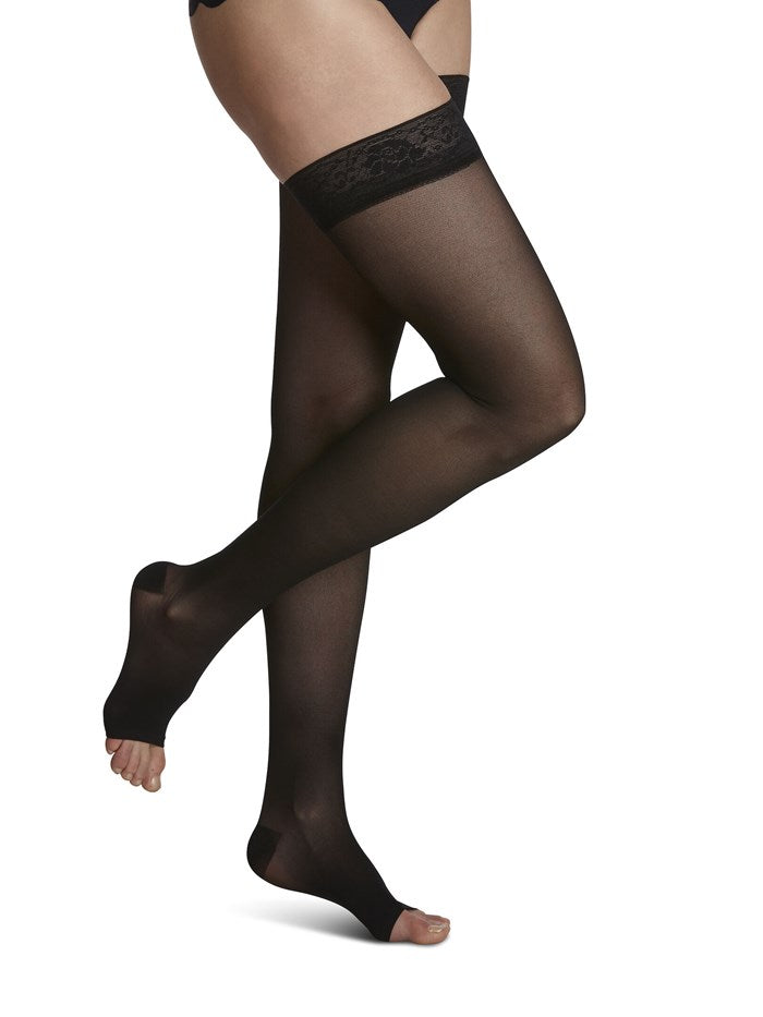 Sigvaris Sheer Open Toe Thigh High • 780 series