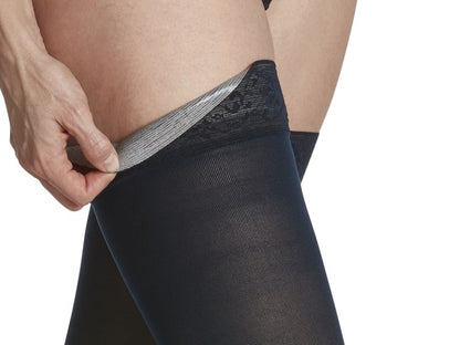 Women Sigvaris Soft Opaque Open Toe Thigh High • 840 series